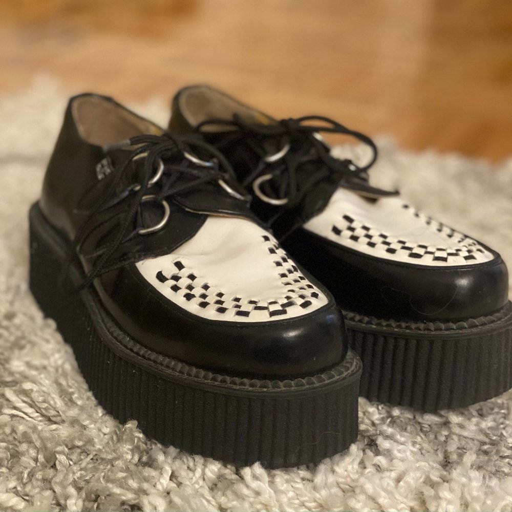 T.U.K. Viva Mondo Tuxedo Creepers- Size US 7 women